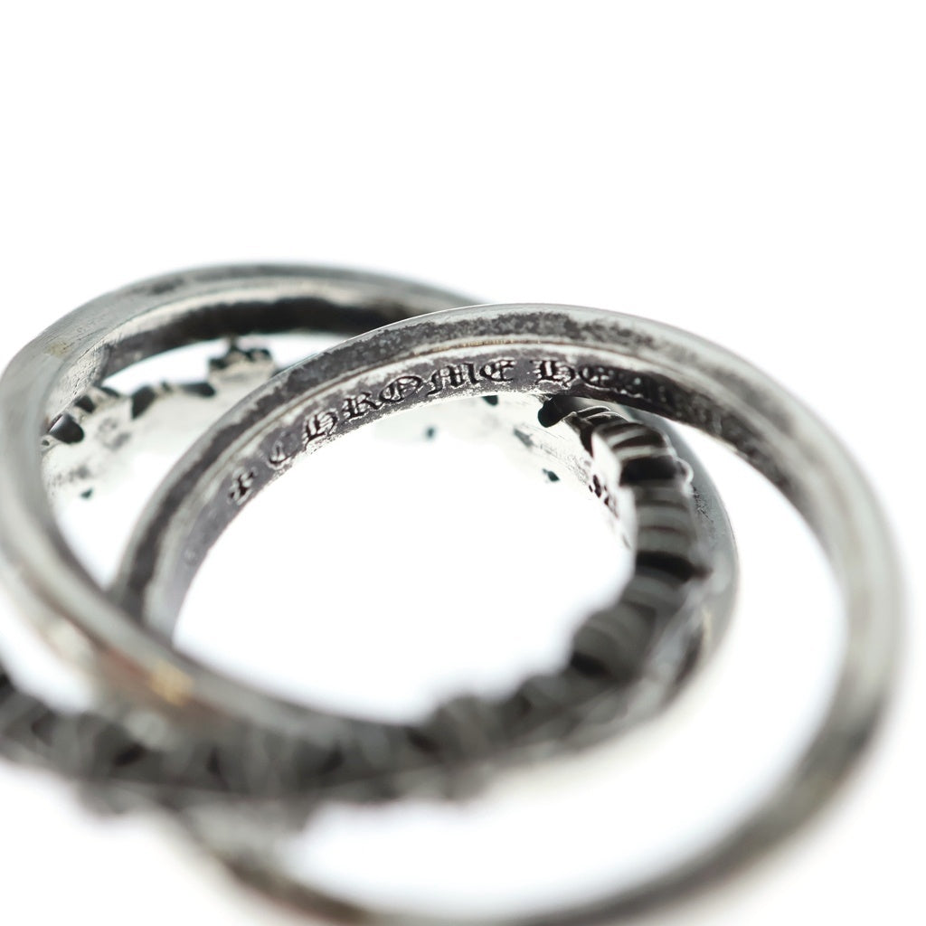 CHROME HEARTS(クロムハーツ) TINY E CH PLUS BAND TRPL タイニーE CHプラス バンド トリプルリング シルバー