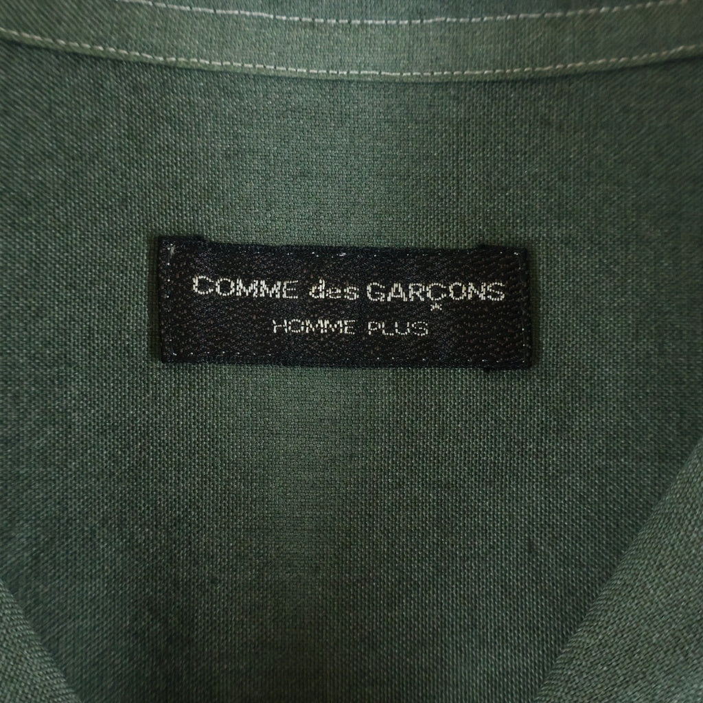 COMME des GARCONS HOMME PLUS(コムデギャルソンオムプリュス) 95SS Docking Shirt ドッキング 長袖シャツ グリーン PB-100200