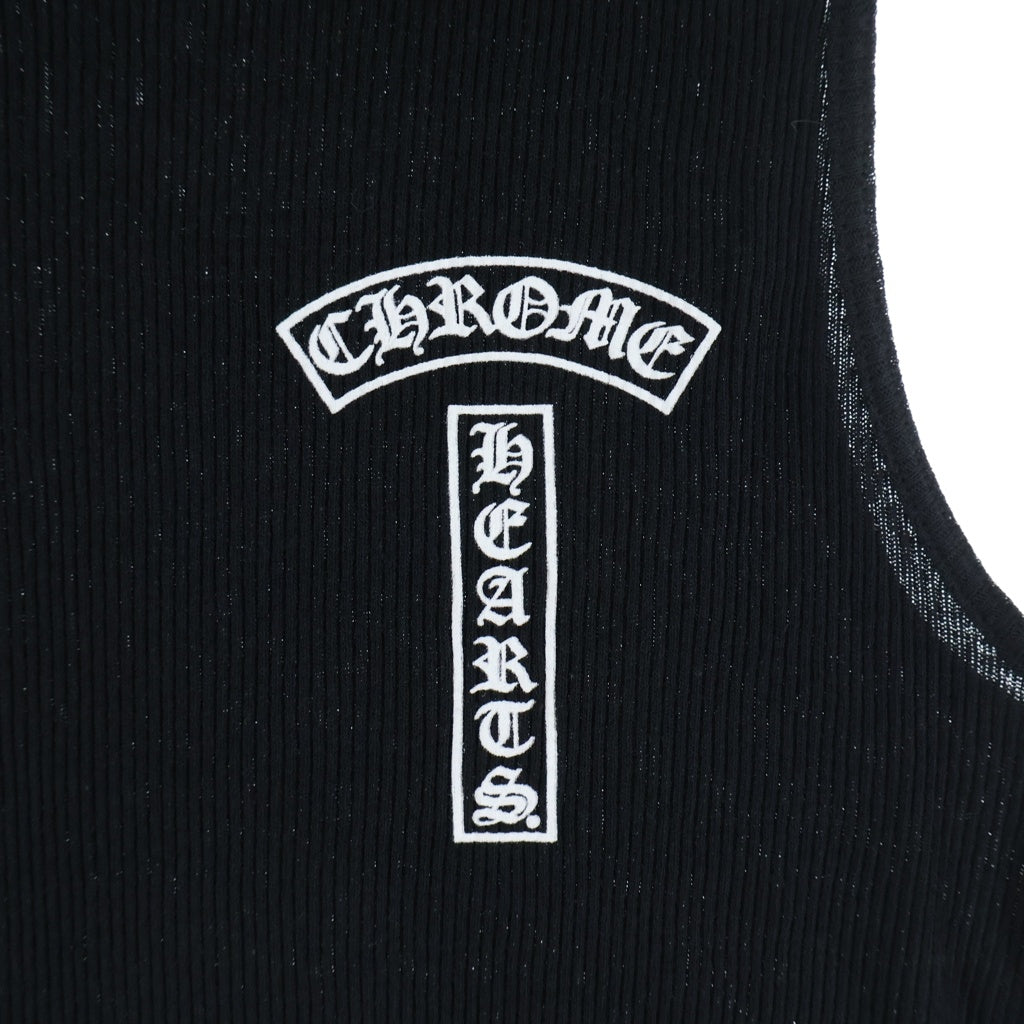 CHROME HEARTS(クロムハーツ) Back CH Cross バック CH クロス プリント タンクトップ カットソー ブラック