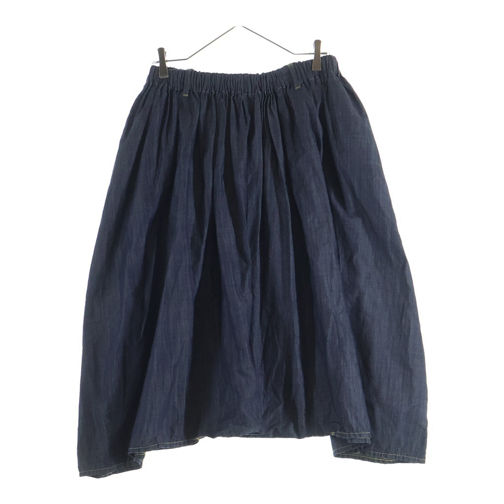 COMME des GARCONS HOMME PLUS(コムデギャルソンオムプリュス) 11SS Long Skirt サルエルパンツ デニム柄 インディゴ EG-P022 レディース