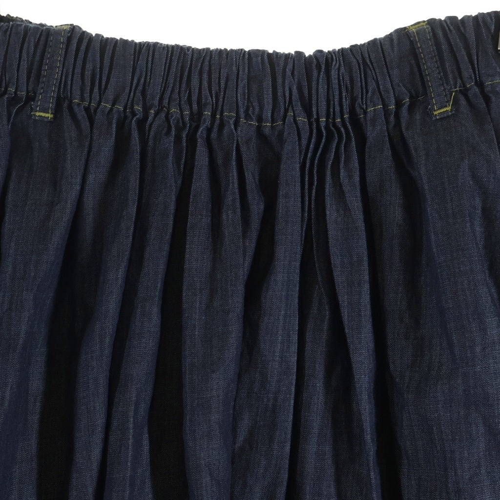 COMME des GARCONS HOMME PLUS(コムデギャルソンオムプリュス) 11SS Long Skirt サルエルパンツ デニム柄 インディゴ EG-P022 レディース