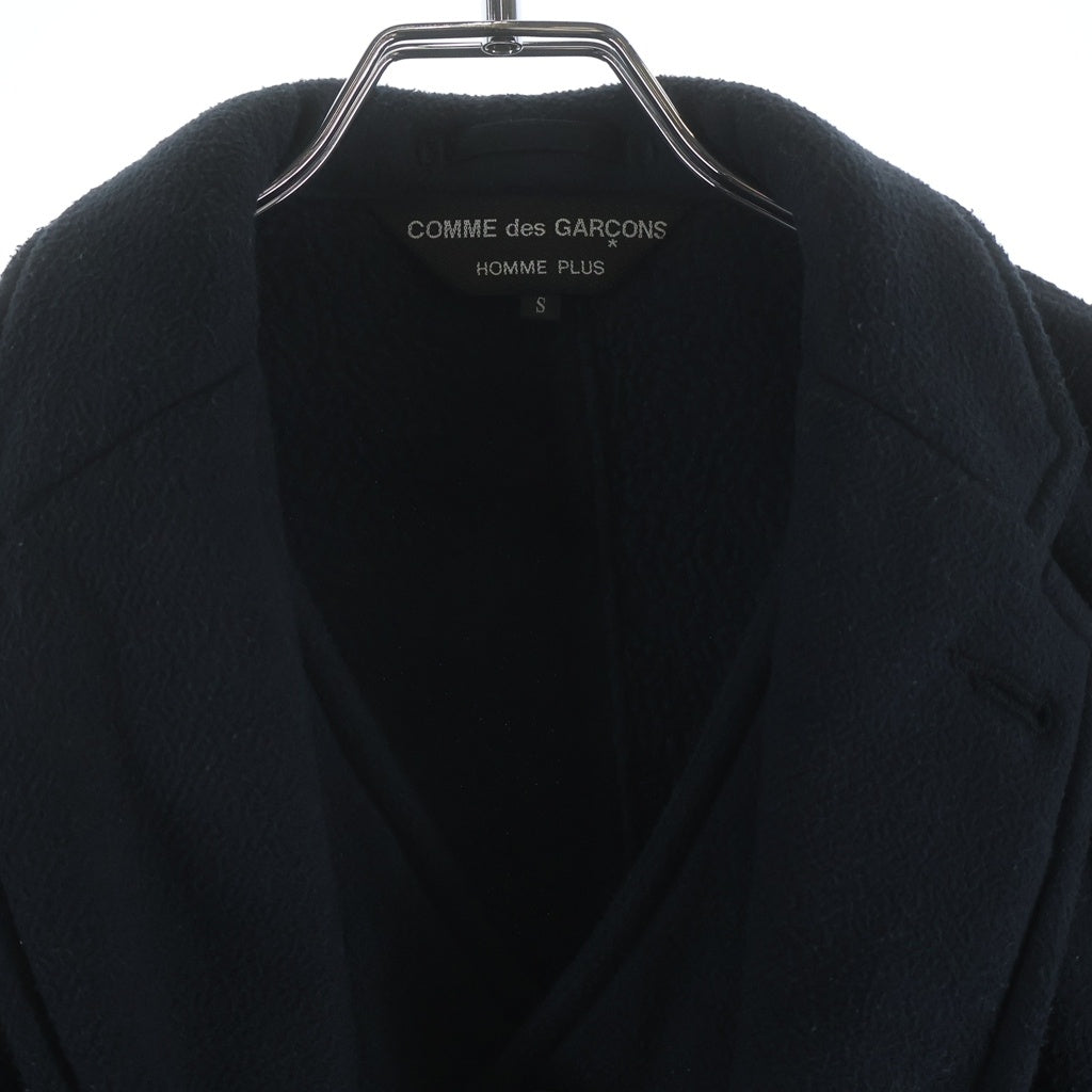 COMME des GARCONS HOMME PLUS(コムデギャルソンオムプリュス) 10AW 2Peace Docking Tailored Jacket ドッキング テーラードジャケット フリース ネイビー PF-J084