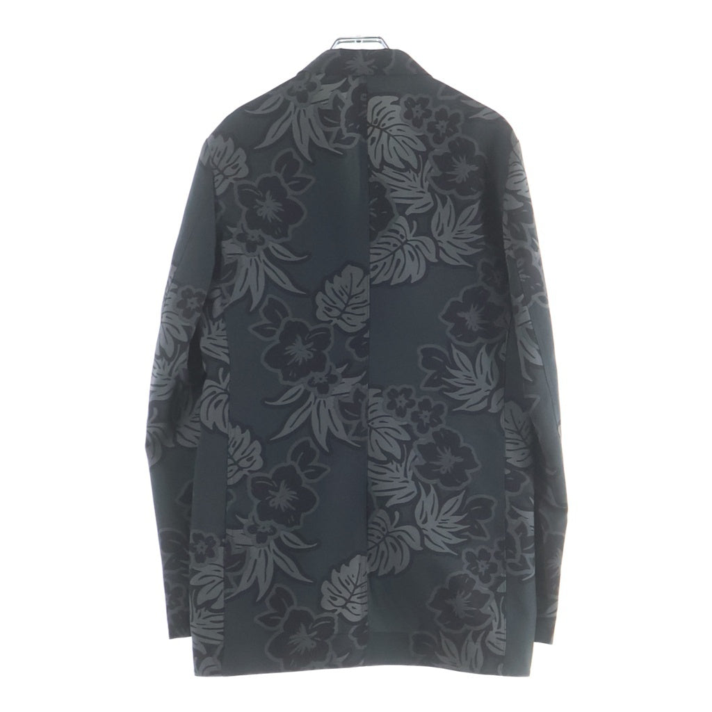 COMME des GARCONS HOMME PLUS(コムデギャルソンオムプリュス) 11SS 4Pocket Jacket 4ポケット ジャケット ハイビスカス柄 ダークグリーン EG-J008