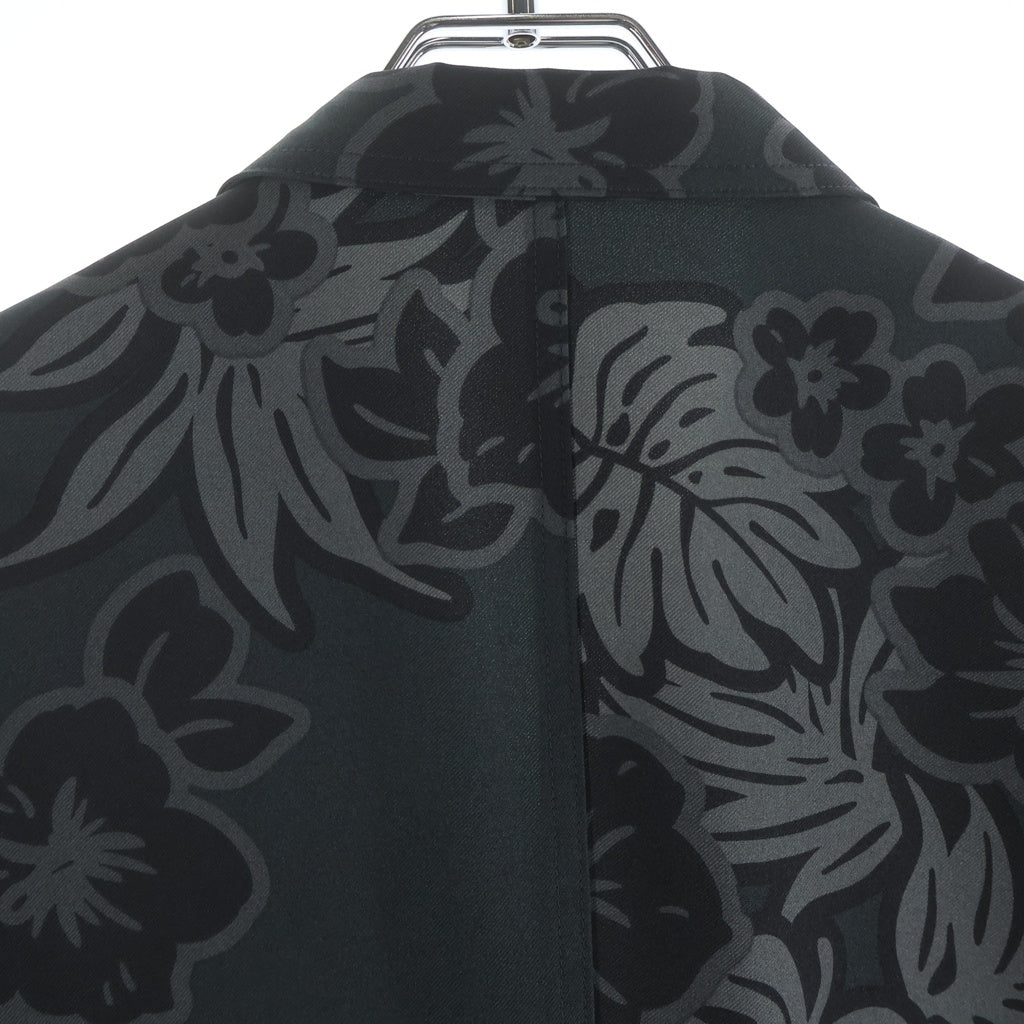 COMME des GARCONS HOMME PLUS(コムデギャルソンオムプリュス) 11SS 4Pocket Jacket 4ポケット ジャケット ハイビスカス柄 ダークグリーン EG-J008