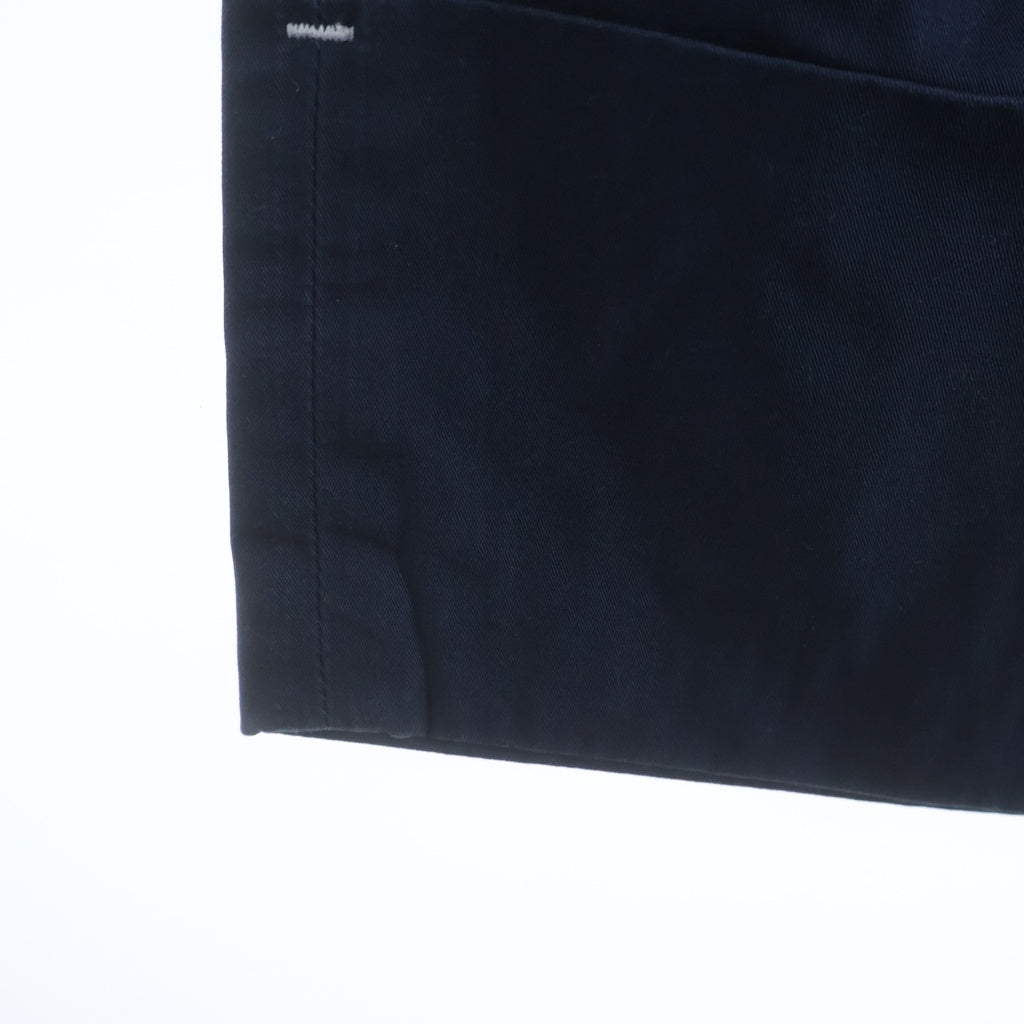COMME des GARCONS HOMME PLUS(コムデギャルソンオムプリュス) 12SS ホワイトステッチデザイン 裾折り返し 7分丈 パンツ ネイビー PI-P071 PI-P071