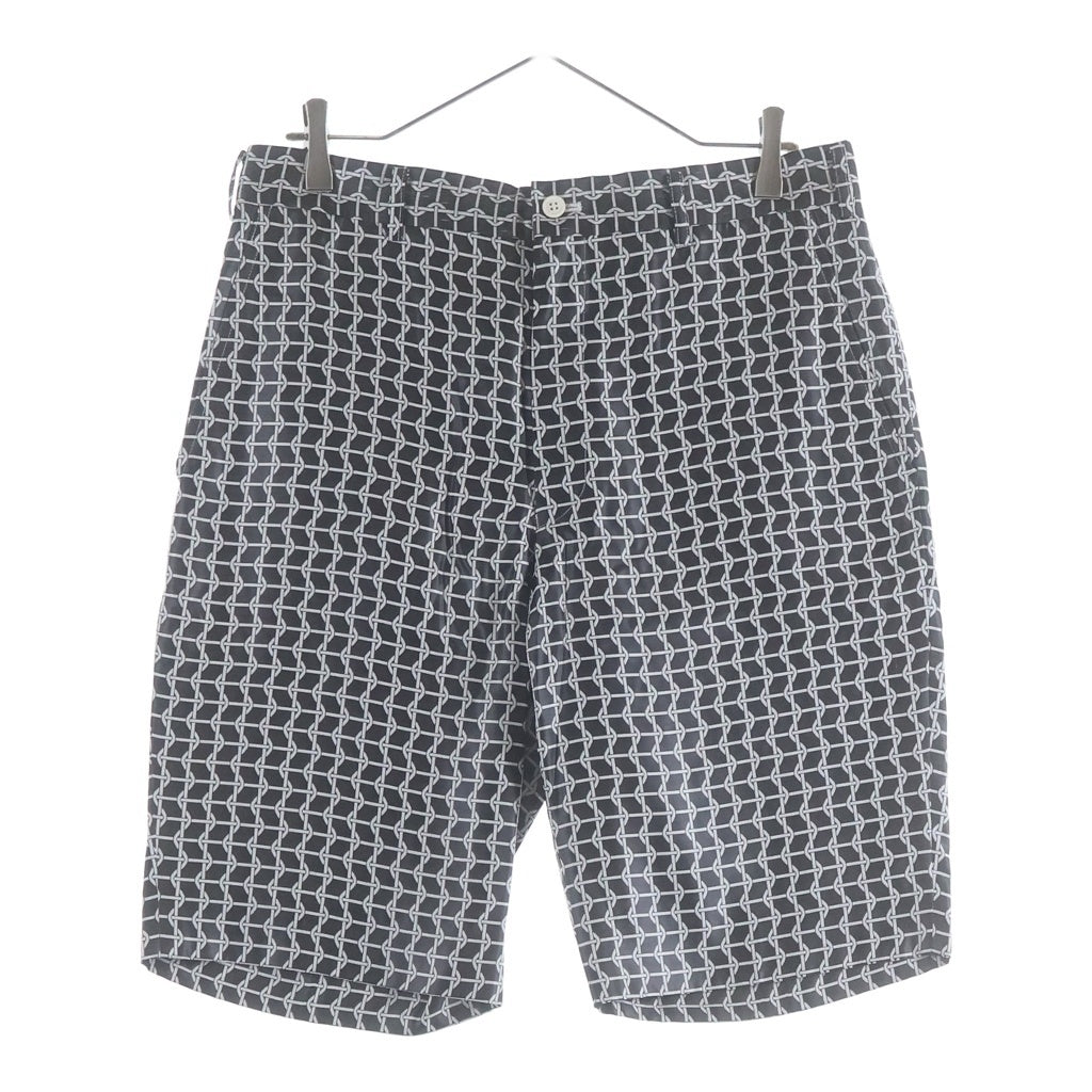 COMME des GARCONS HOMME PLUS(コムデギャルソンオムプリュス) 12SS チェーンモチーフ ハーフ パンツ ブラック/ホワイト PI-P042 PI-P042