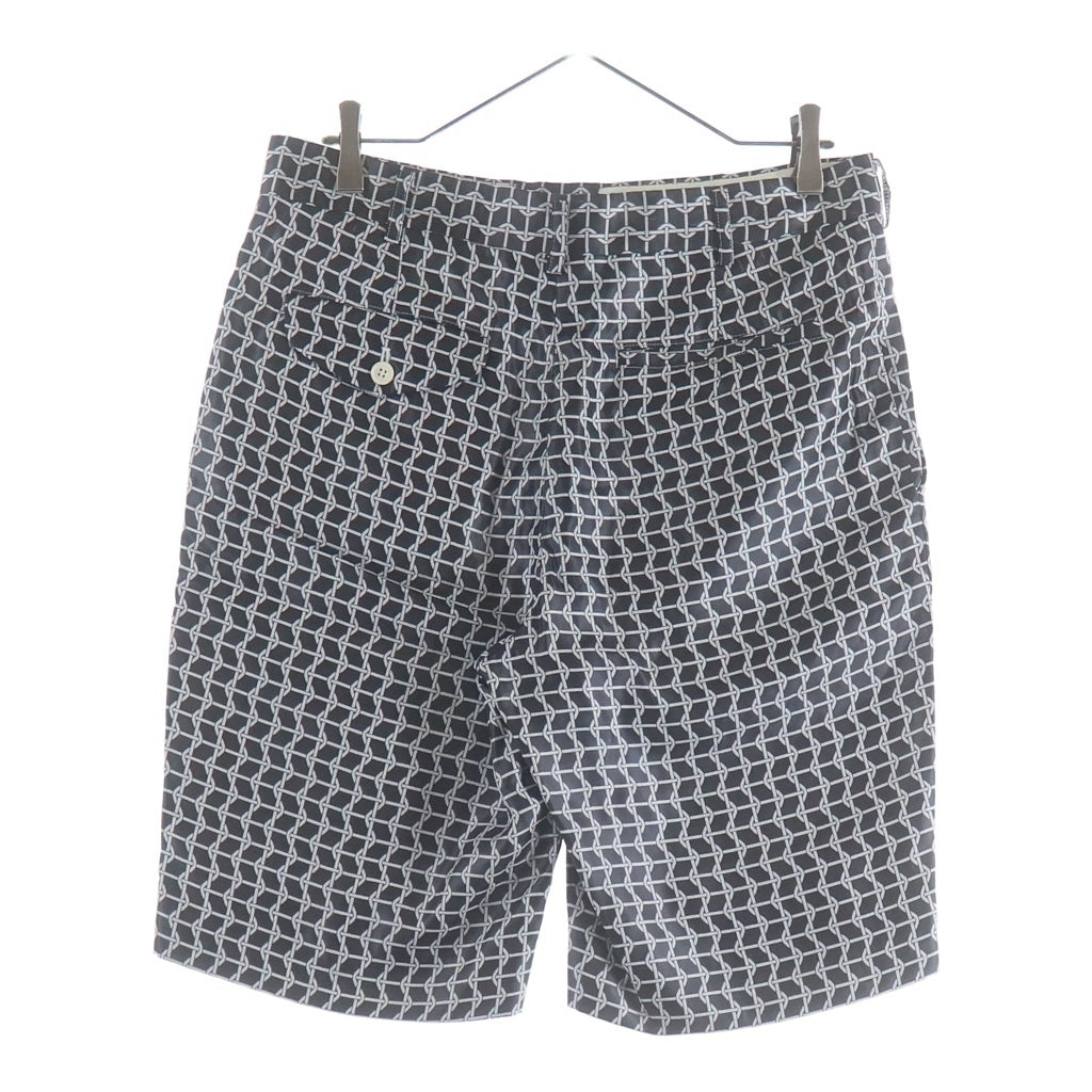COMME des GARCONS HOMME PLUS(コムデギャルソンオムプリュス) 12SS チェーンモチーフ ハーフ パンツ ブラック/ホワイト PI-P042 PI-P042