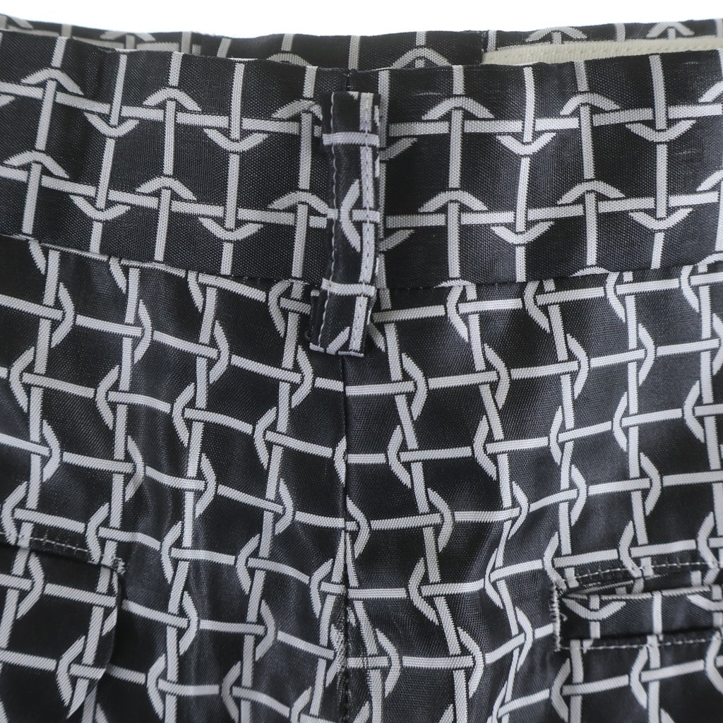 COMME des GARCONS HOMME PLUS(コムデギャルソンオムプリュス) 12SS チェーンモチーフ ハーフ パンツ ブラック/ホワイト PI-P042 PI-P042