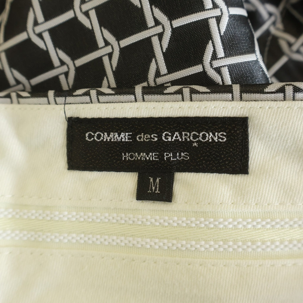 COMME des GARCONS HOMME PLUS(コムデギャルソンオムプリュス) 12SS チェーンモチーフ ハーフ パンツ ブラック/ホワイト PI-P042 PI-P042