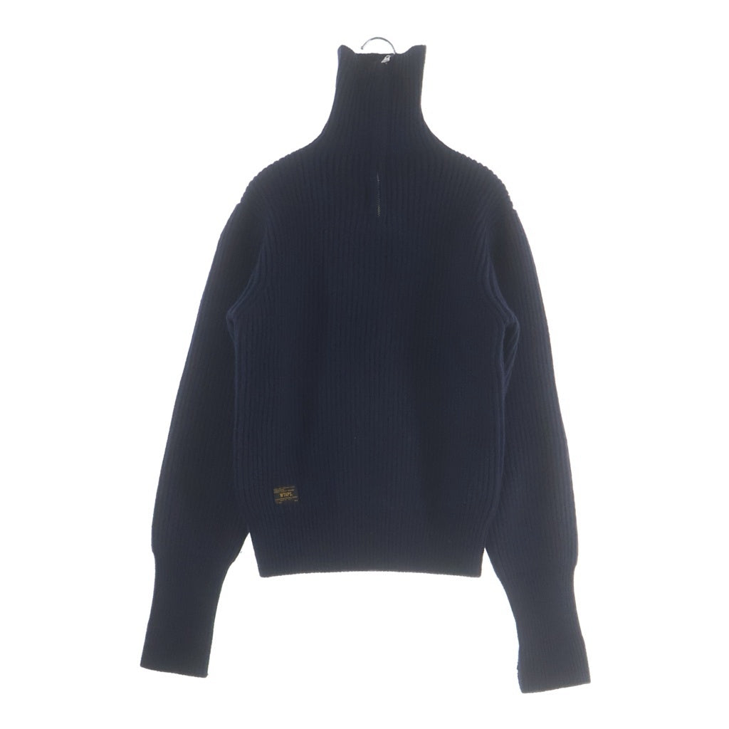 WTAPS(ダブルタップス) 16AW COMMANDER / SWEATER. WOOL コマンダー セーター ウール ハーフジップ ニット ネイビー 162MADT-KNM03
