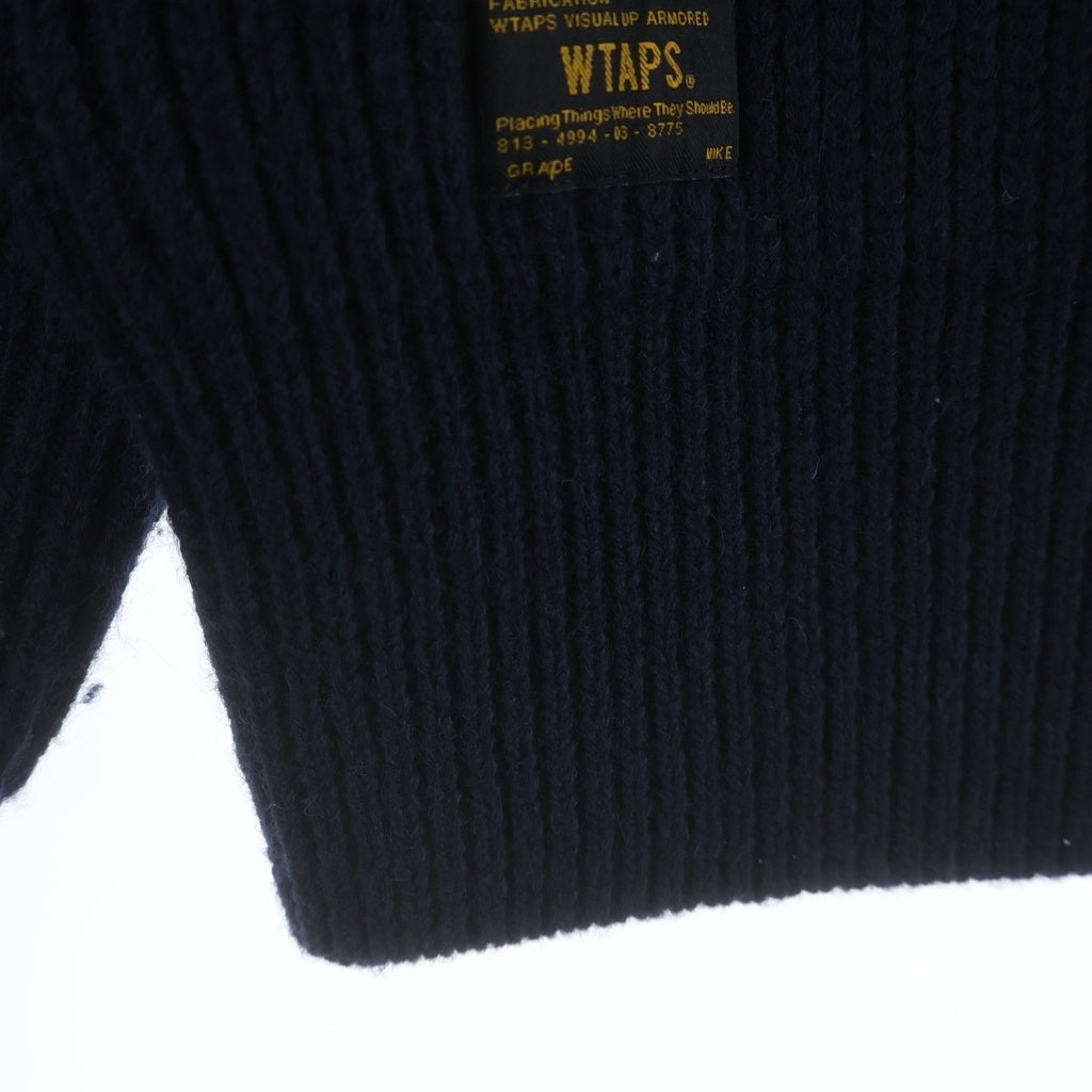 WTAPS(ダブルタップス) 16AW COMMANDER / SWEATER. WOOL コマンダー セーター ウール ハーフジップ ニット ネイビー 162MADT-KNM03