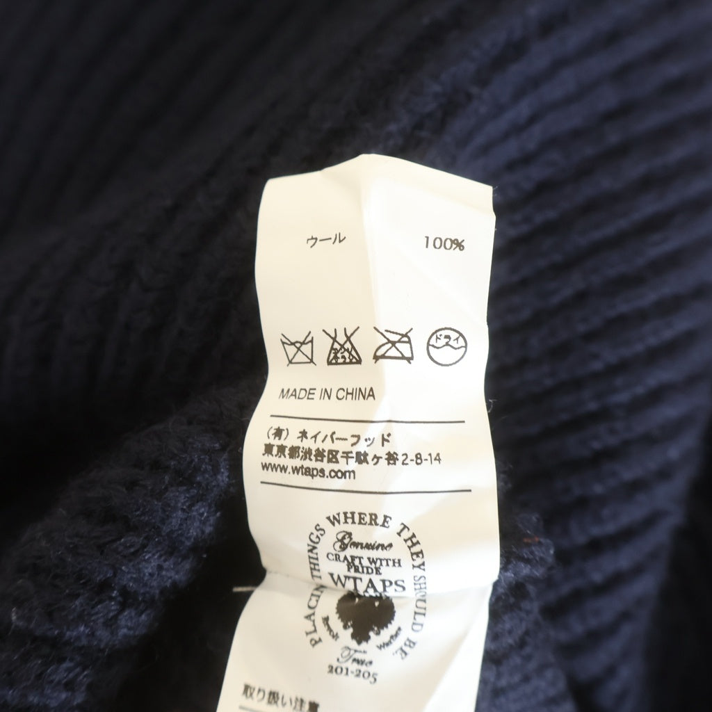 WTAPS(ダブルタップス) 16AW COMMANDER / SWEATER. WOOL コマンダー セーター ウール ハーフジップ ニット ネイビー 162MADT-KNM03