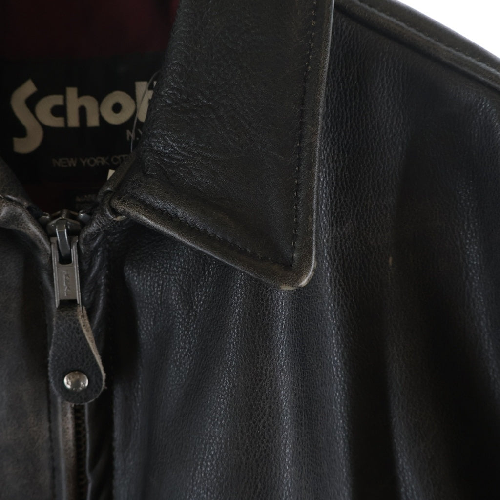 SUPREME(シュプリーム) 25AW Schott Leather Racer Jacket ショット レザーレーサージャケット ブラック