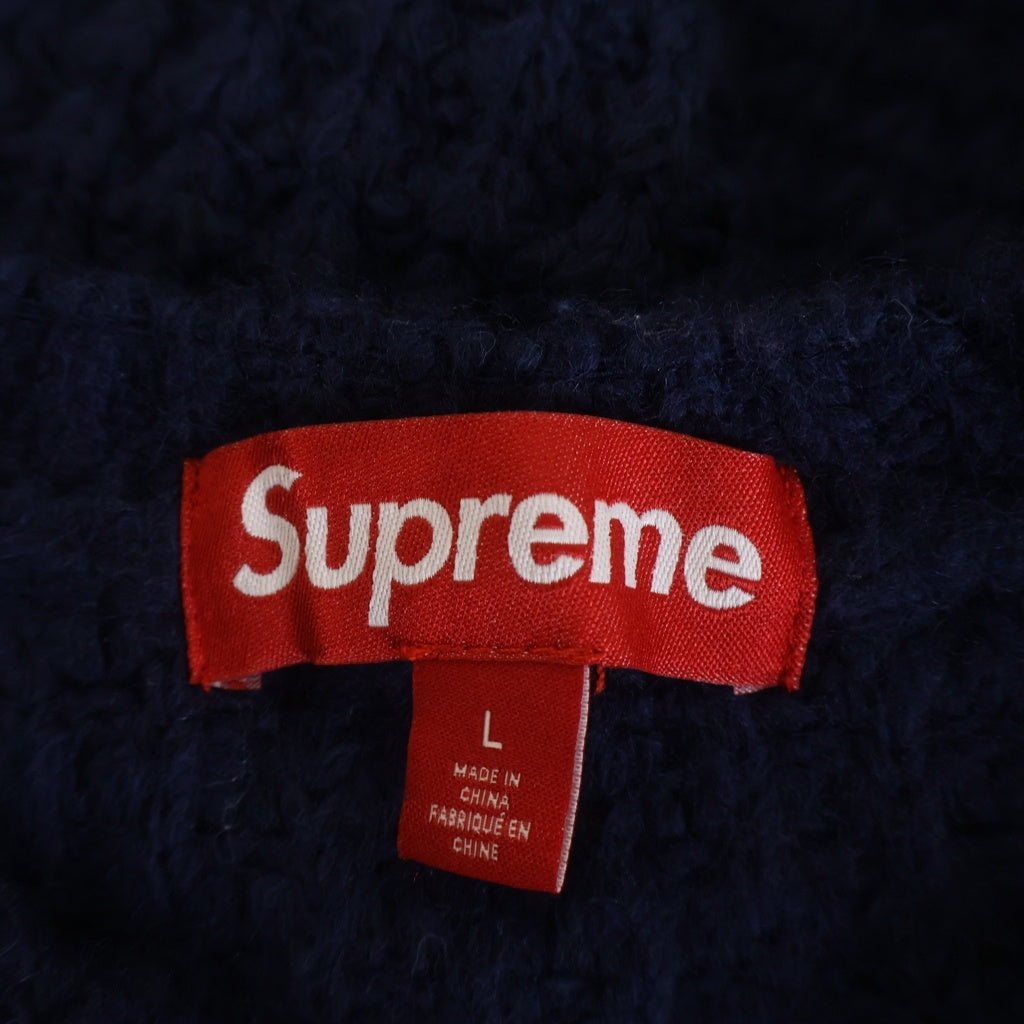 SUPREME(シュプリーム) 25AW Small Box Waffle Sweater スモールボックスロゴ クルーネックワッフルニットセーター ネイビー