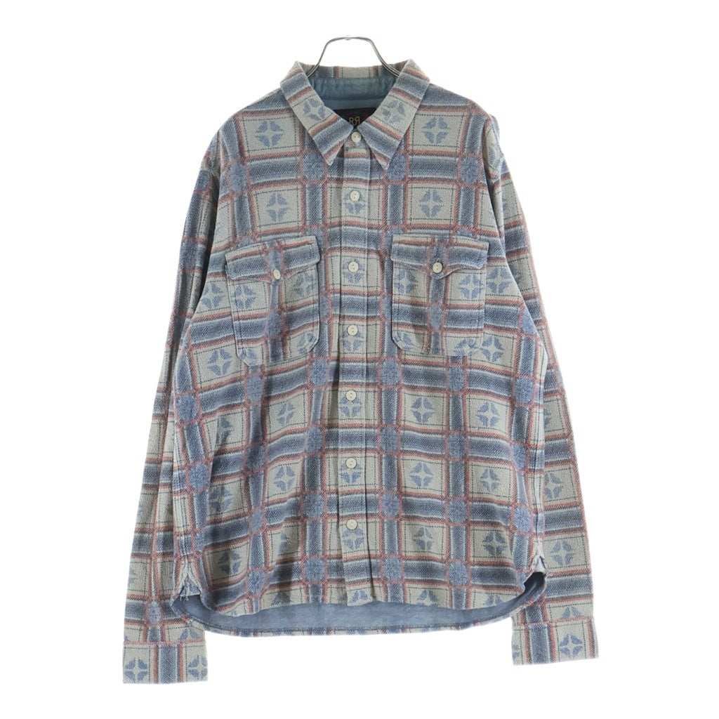 RRL(ダブルアールエル) Print Reverse-Terry Work Shirt リバーステリー ワークシャツ 長袖シャツ マルチ