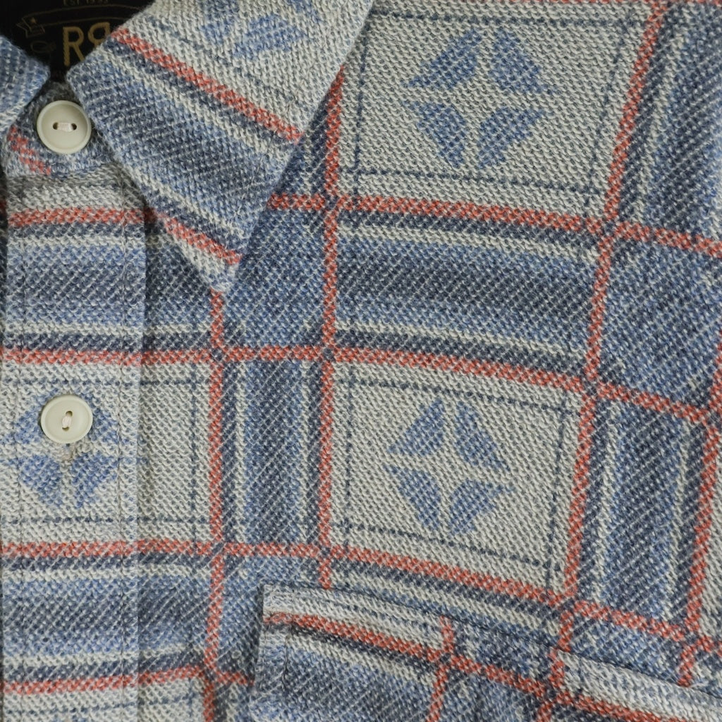 RRL(ダブルアールエル) Print Reverse-Terry Work Shirt リバーステリー ワークシャツ 長袖シャツ マルチ