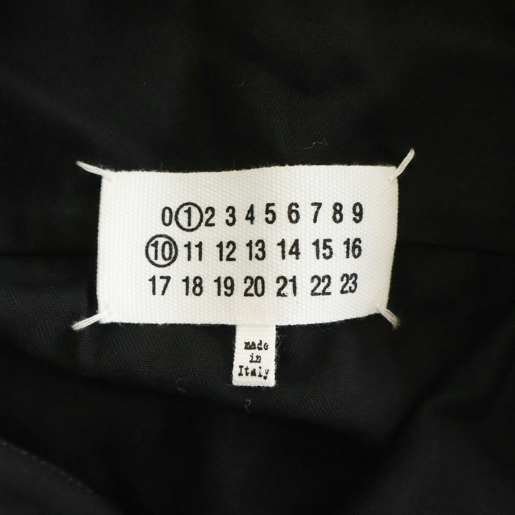 Maison Margiela(メゾンマルジェラ) 23SS Rayon Twill Shirt レーヨン オープンカラーシャツ 半袖開襟シャツ ブラック S50DR0003
