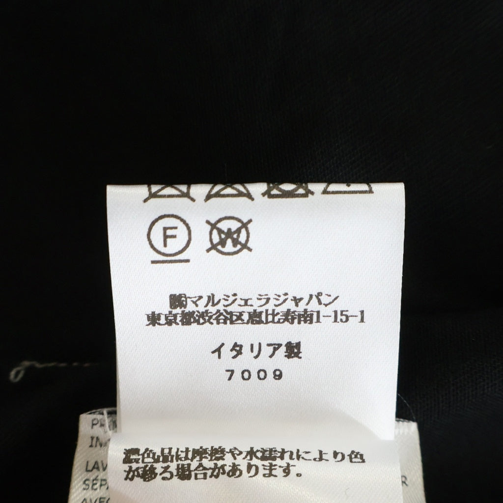 Maison Margiela(メゾンマルジェラ) 23SS Rayon Twill Shirt レーヨン オープンカラーシャツ 半袖開襟シャツ ブラック S50DR0003