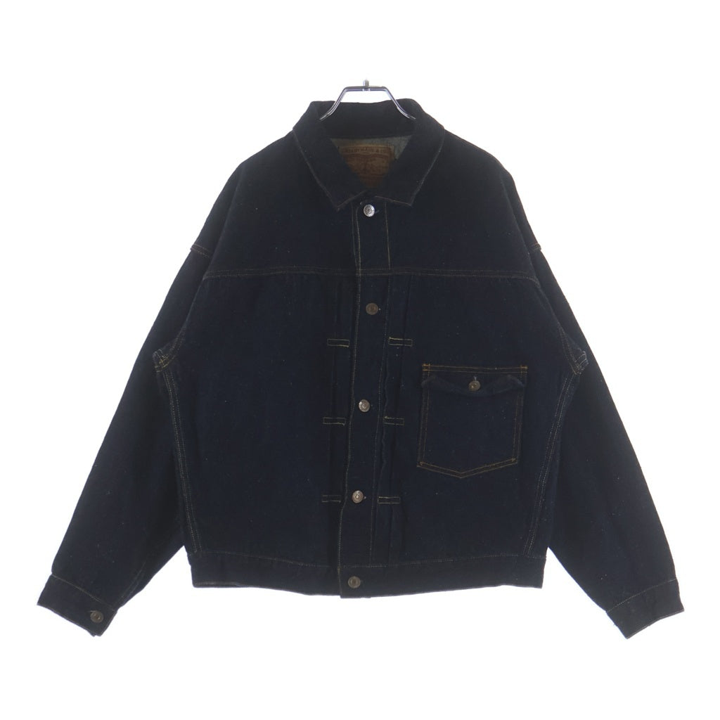 READY MADE(レディメイド) 23AW DENIM JACKET ヴィンテージ加工 デニムジャケット Gジャン インディゴ RE-CO-BL-00-00-241