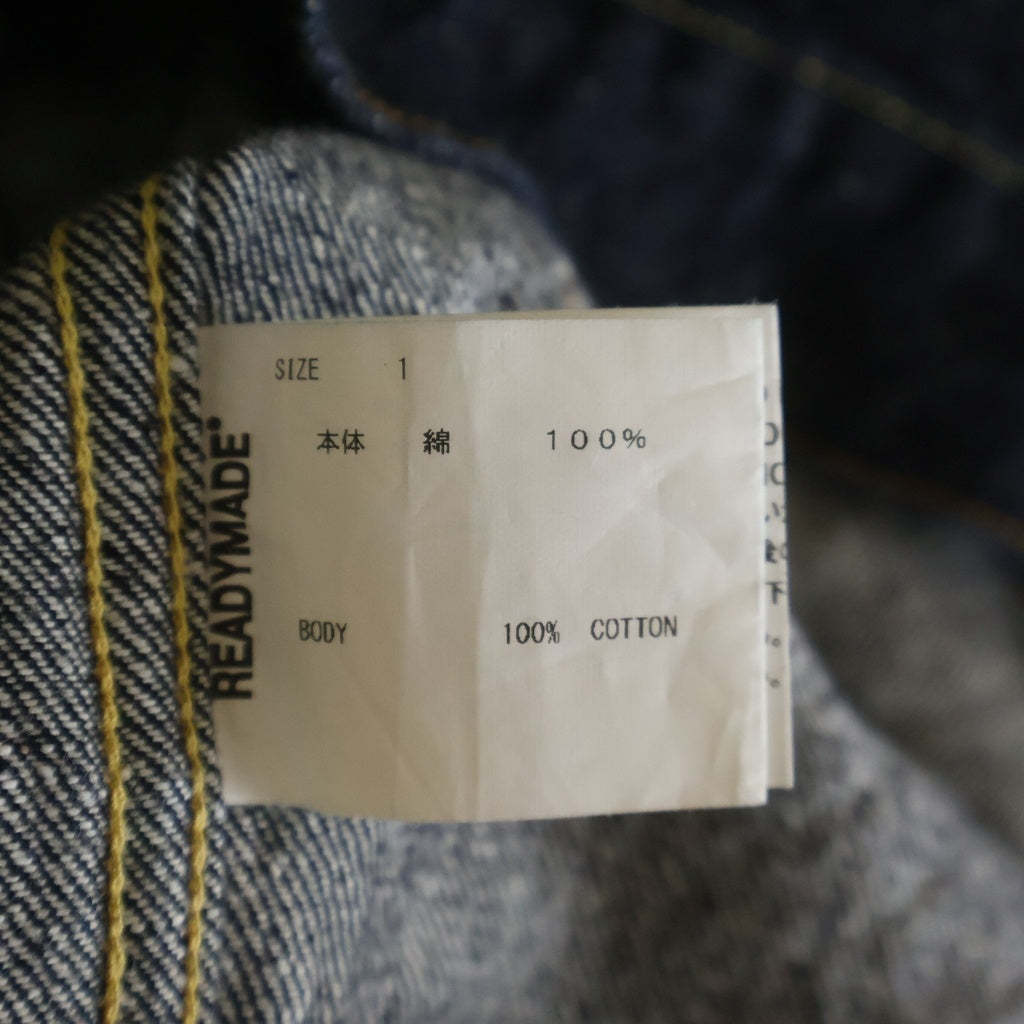 READY MADE(レディメイド) 23AW DENIM JACKET ヴィンテージ加工 デニムジャケット Gジャン インディゴ RE-CO-BL-00-00-241