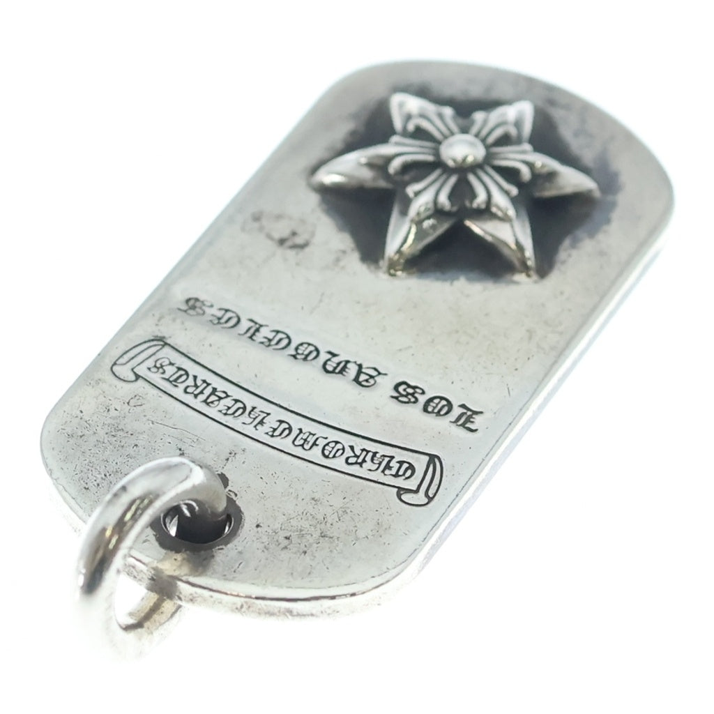 CHROME HEARTS(クロムハーツ) RAISED FRRL DOGTAG ロサンゼルス限定 レイズドスタークロス ドッグタグ ペンダントトップ シルバー