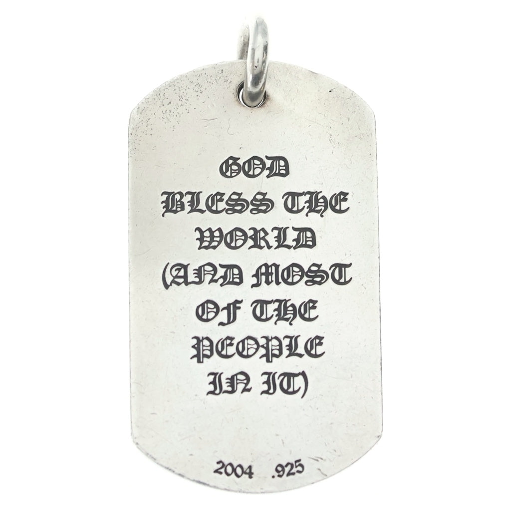 CHROME HEARTS(クロムハーツ) D TAG LRG GOD BLESS ゴッドブレス ラージドッグタグ ペンダントトップ シルバー