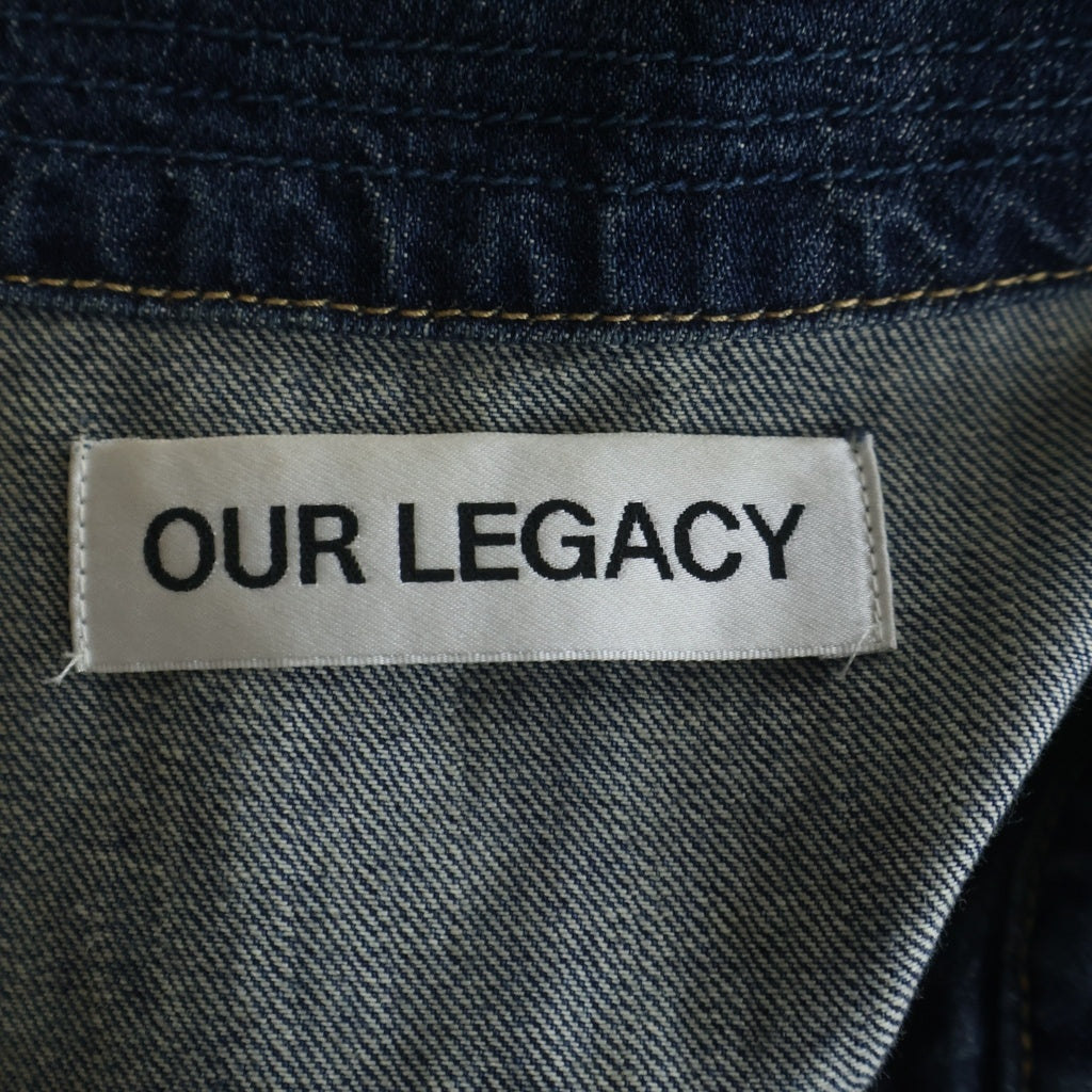 OUR LEGACY(アワーレガシー) 24AW TRUCKER JACKET VINTAGE DENIM ヴィンテージデニム トラッカー ジップジャケット 長袖 インディゴブルー M4245TW