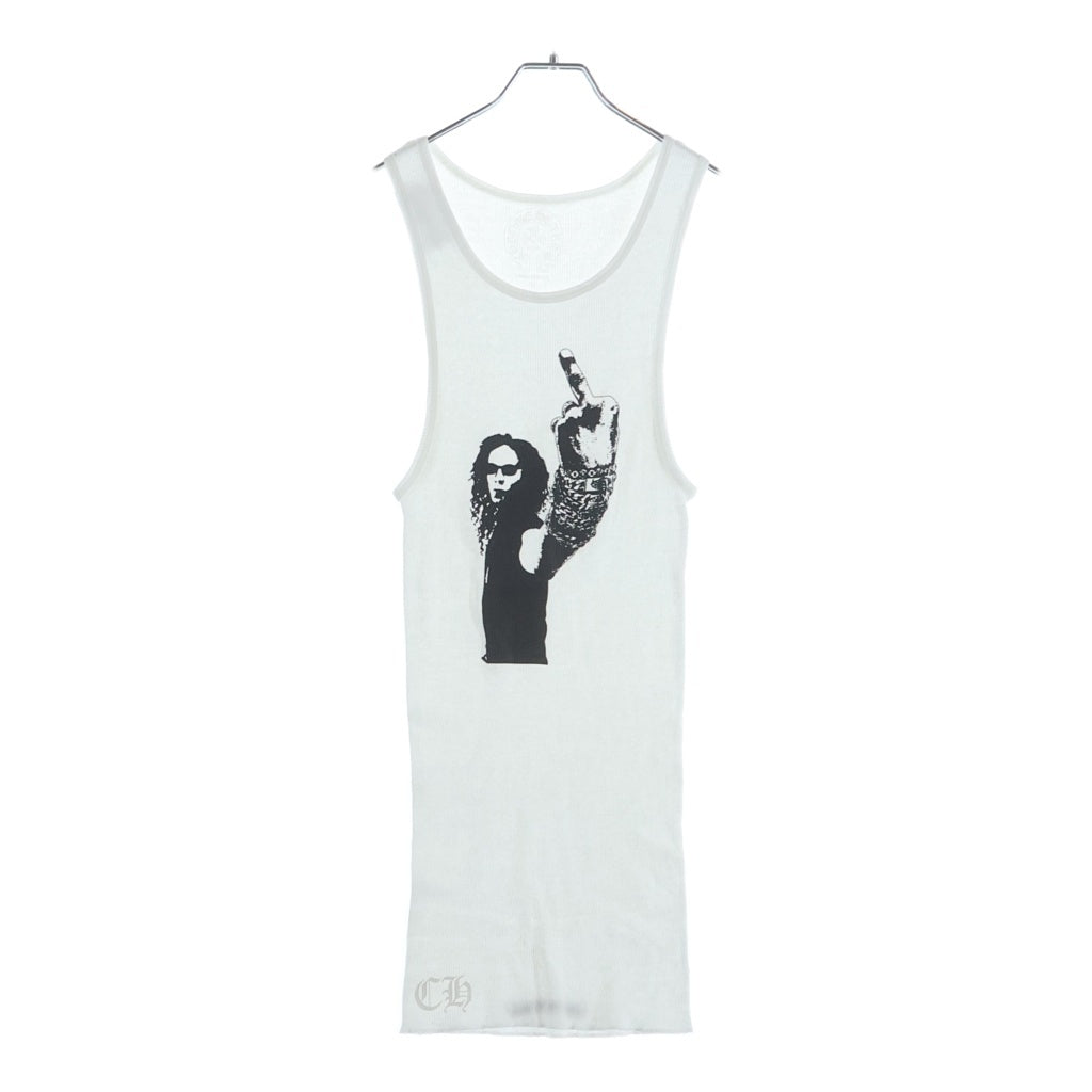 CHROME HEARTS(クロムハーツ) RIB TANK リチャードスターク プリントタンクトップ ノースリーブシャツ ホワイト