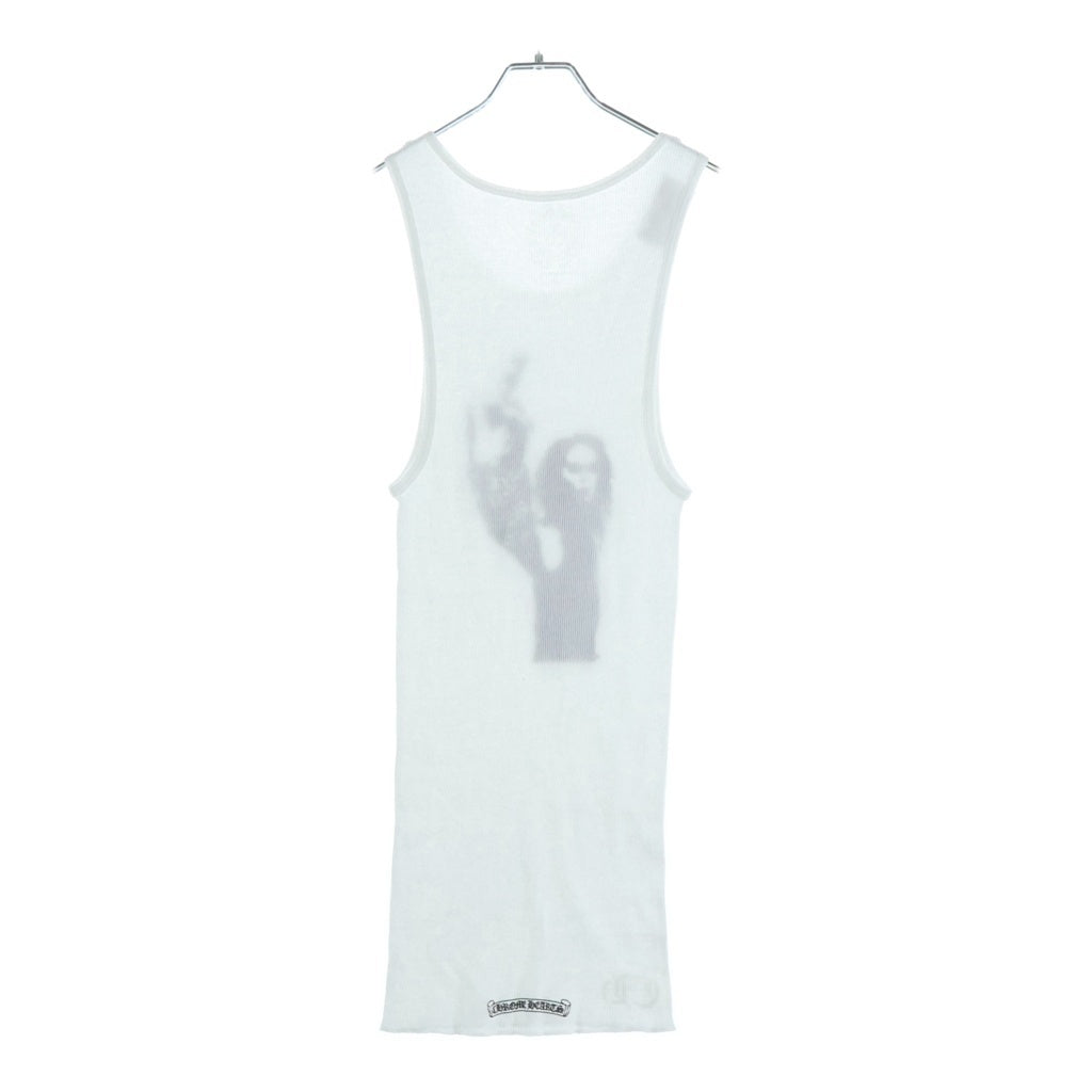 CHROME HEARTS(クロムハーツ) RIB TANK リチャードスターク プリントタンクトップ ノースリーブシャツ ホワイト