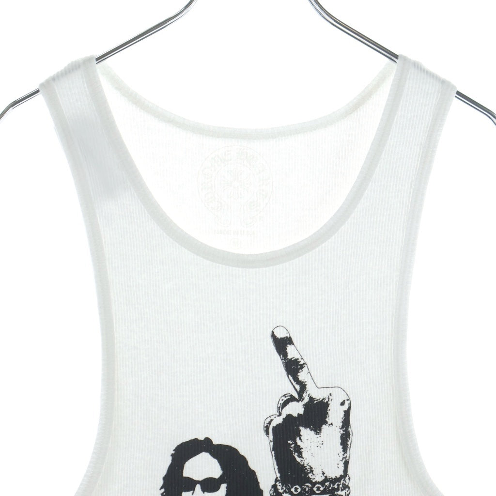 CHROME HEARTS(クロムハーツ) RIB TANK リチャードスターク プリントタンクトップ ノースリーブシャツ ホワイト