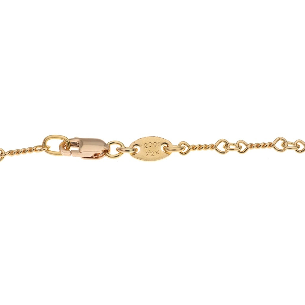 CHROME HEARTS(クロムハーツ) 22K NECKCHAIN T20 ツイストチェーンネックレス 20inch ゴールド BCA015