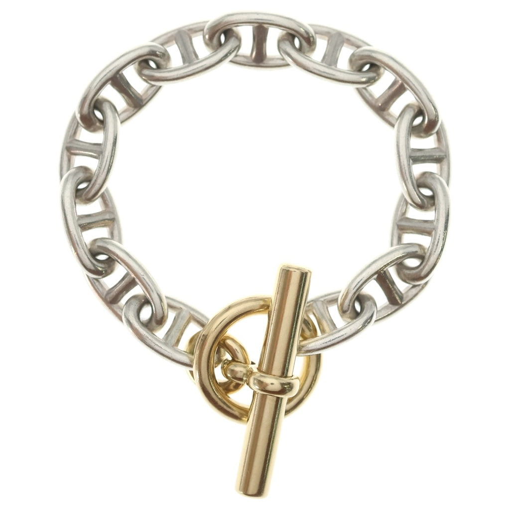 HERMES(エルメス) 70-80s VINTAGE Chain dAncre Bracelet GM 筆記体 シェーヌダンクル ブレスレット 13コマ コンビ ゴールド/シルバー レディース