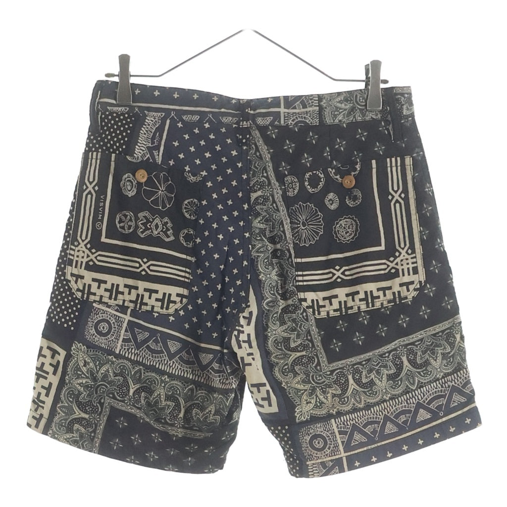 VISVIM(ヴィスヴィム) BANDANA SHORTS 0219905008007 バンダナ ショーツ ハーフパンツ ネイビー