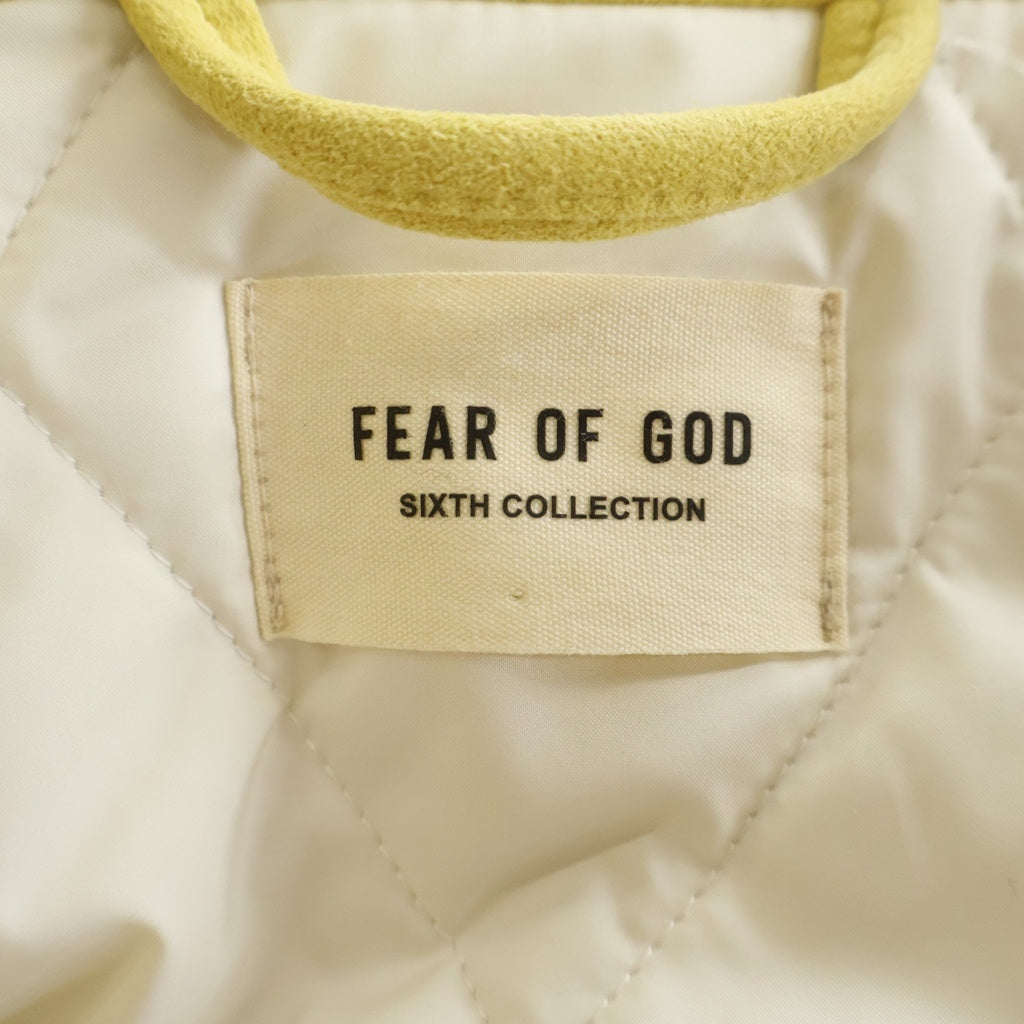 FEAR OF GOD(フィアオブゴッド) SIXTH COLLECTION ULTRASUEDE SHIRT JACKET フェイクスエードキルティングジャケット イエロー