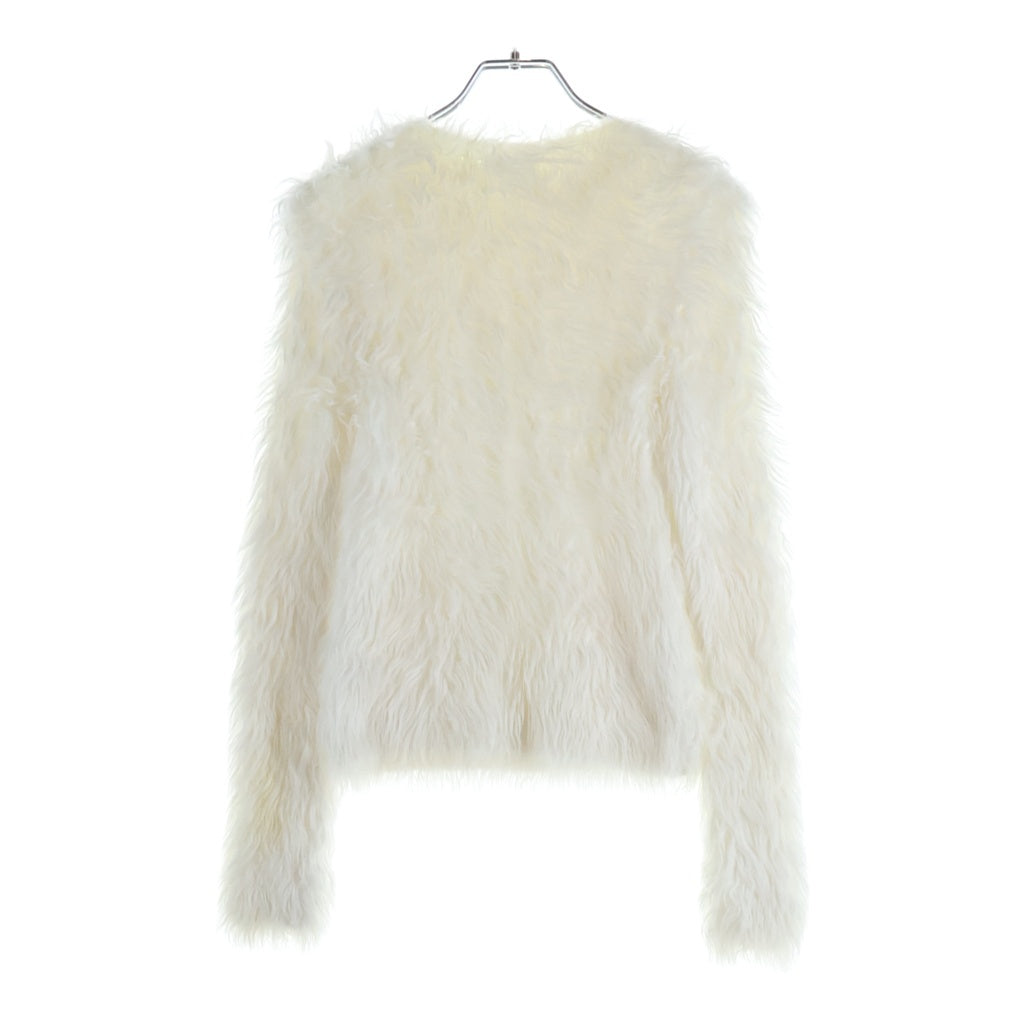 BALENCIAGA(バレンシアガ) FUZZY CREWNECK ファー クルーネック長袖スウェットトレーナー ホワイト レディース