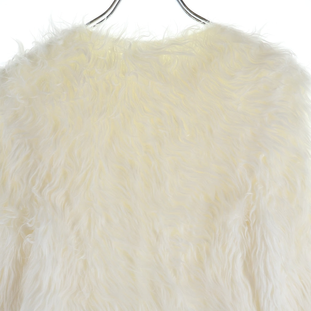 BALENCIAGA(バレンシアガ) FUZZY CREWNECK ファー クルーネック長袖スウェットトレーナー ホワイト レディース