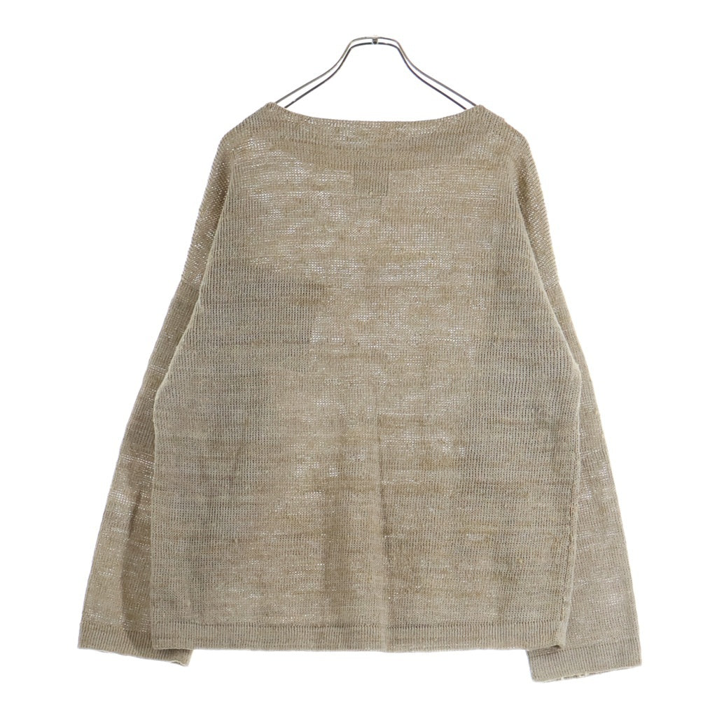VISVIM(ヴィスヴィム) MARIE BOAT NECK 0121105012002 マリエボートネック長袖ニットセーター ベージュ