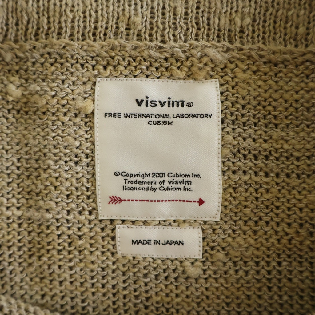 VISVIM(ヴィスヴィム) MARIE BOAT NECK 0121105012002 マリエボートネック長袖ニットセーター ベージュ