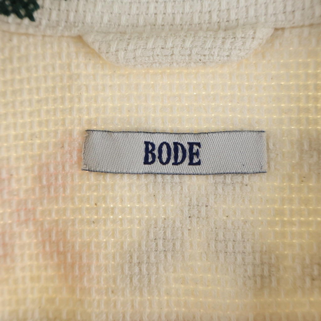 BODE(ボディ) Prisma Overshirt クロスステッチ刺繍 長袖シャツジャケット ベージュ