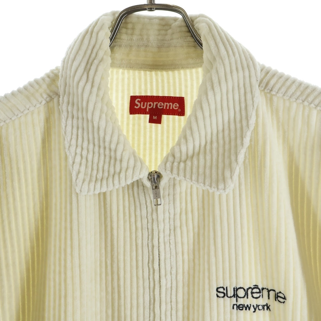 SUPREME(シュプリーム) 20SS Wide Wale Corduroy Harrington Jacket ワイド ウェル コーデュロイ ハリントン ジップアップジャケット アイボリー