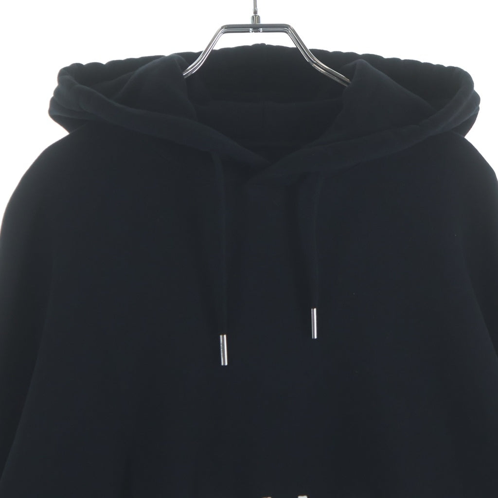 GIVENCHY(ジバンシィ) 4G LOGO SLIM FIT HOODIE BMJ0HC3Y8M ロゴ刺繍 スリムフィット プルオーバーパーカー フーディー ブラック