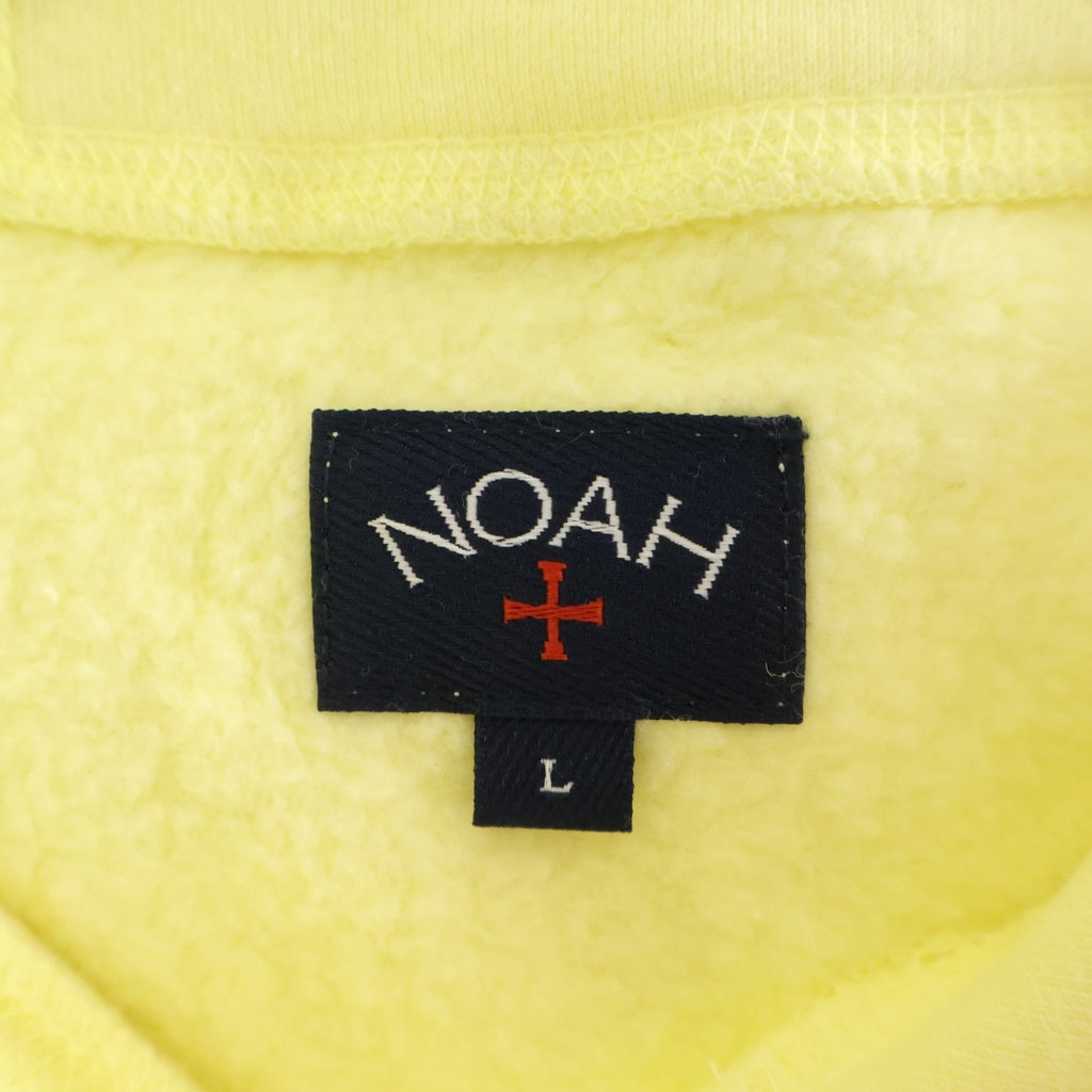 NOAH(ノア) ロゴ刺繍 マルチカラークロス プルオーバーパーカー フーディー イエロー