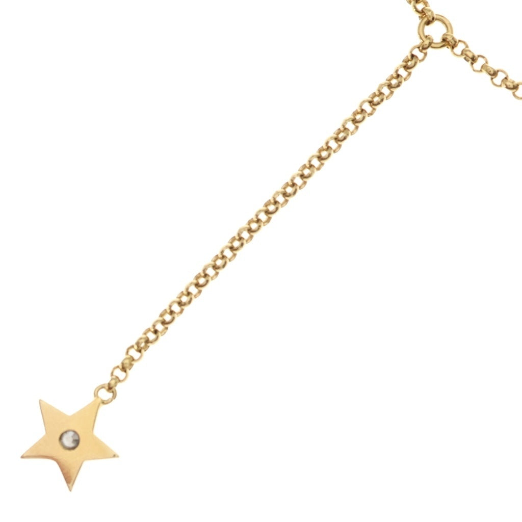 DIOR(ディオール) 1pラインストーン スターモチーフ ネックレス ゴールド レディース