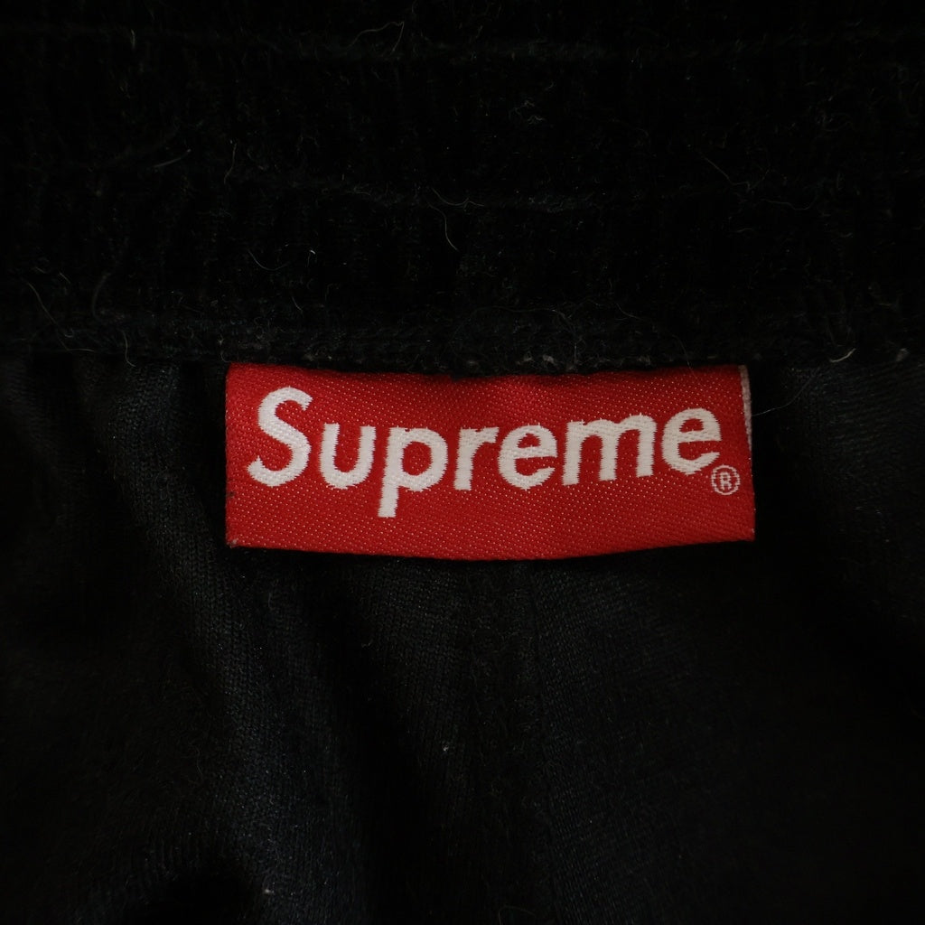 SUPREME(シュプリーム) SIDE LINE TRACK VELOUR PANTS サイドライン ベロアトラックパンツ ブラック