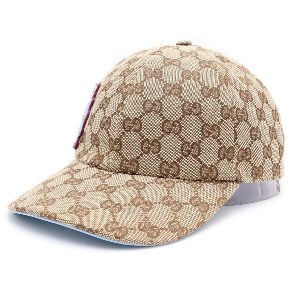 GUCCI(グッチ) 25SS ×Higuchi Yuko GG Canvas Cap ヒグチユウコ GGキャンバス ベースボールキャップ 帽子 ベージュ/ブルー 847862 3HBFT