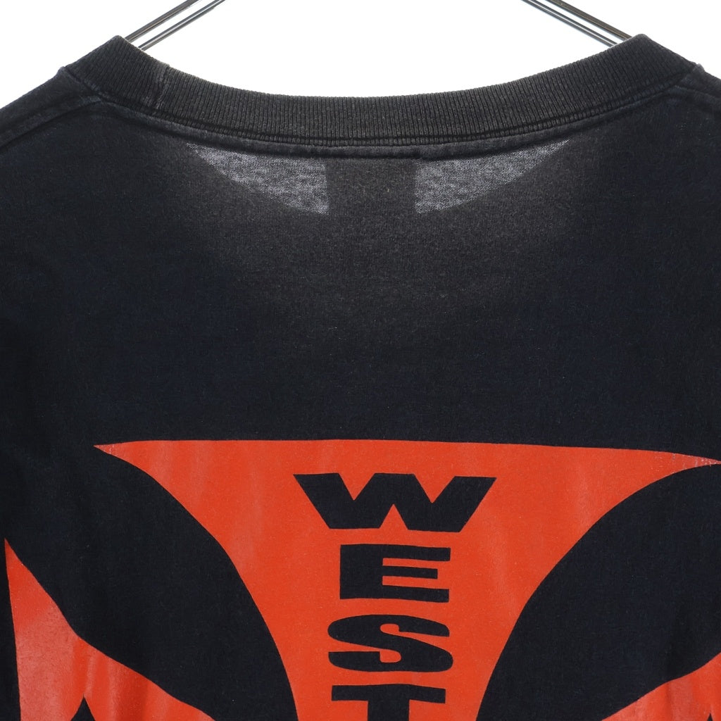 VINTAGE(ヴィンテージ) 90-00s West Coast Choppers Red Flame L/S Tee ウエストコーストチョッパーズ レッドフレイム アイアンクロス 長袖Tシャツ カットソー ブラック