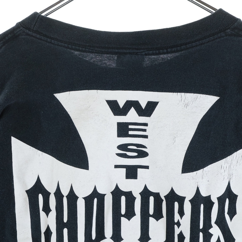 VINTAGE(ヴィンテージ) 90-00s West Coast Choppers L/S Tee ウエストコーストチョッパーズ アイアンクロス アンビルタグ 長袖Tシャツ カットソー ブラック