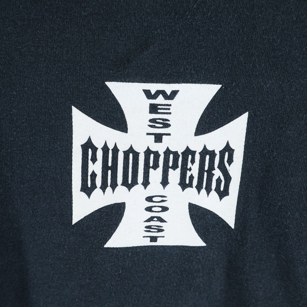 VINTAGE(ヴィンテージ) 90-00s West Coast Choppers L/S Tee ウエストコーストチョッパーズ アイアンクロス アンビルタグ 長袖Tシャツ カットソー ブラック