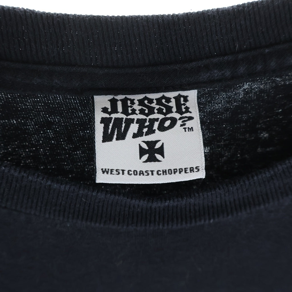 VINTAGE(ヴィンテージ) 90-00s West Coast Choppers L/S Tee ウエストコーストチョッパーズ アイアンクロス 長袖Tシャツ カットソー シルバー/ブラック