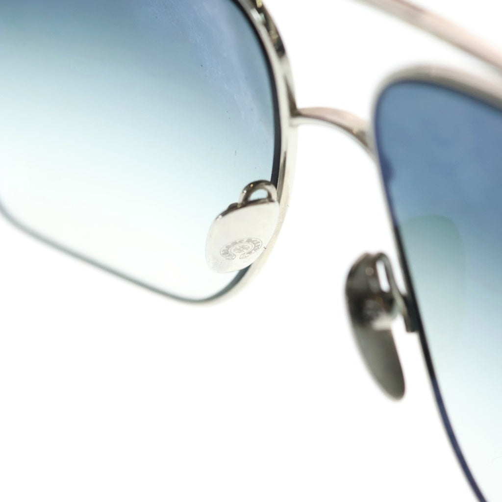 CHROME HEARTS(クロムハーツ) ダガー テンプル ティア ドロップ アイウェア サングラス 眼鏡 シルバー×ブルー